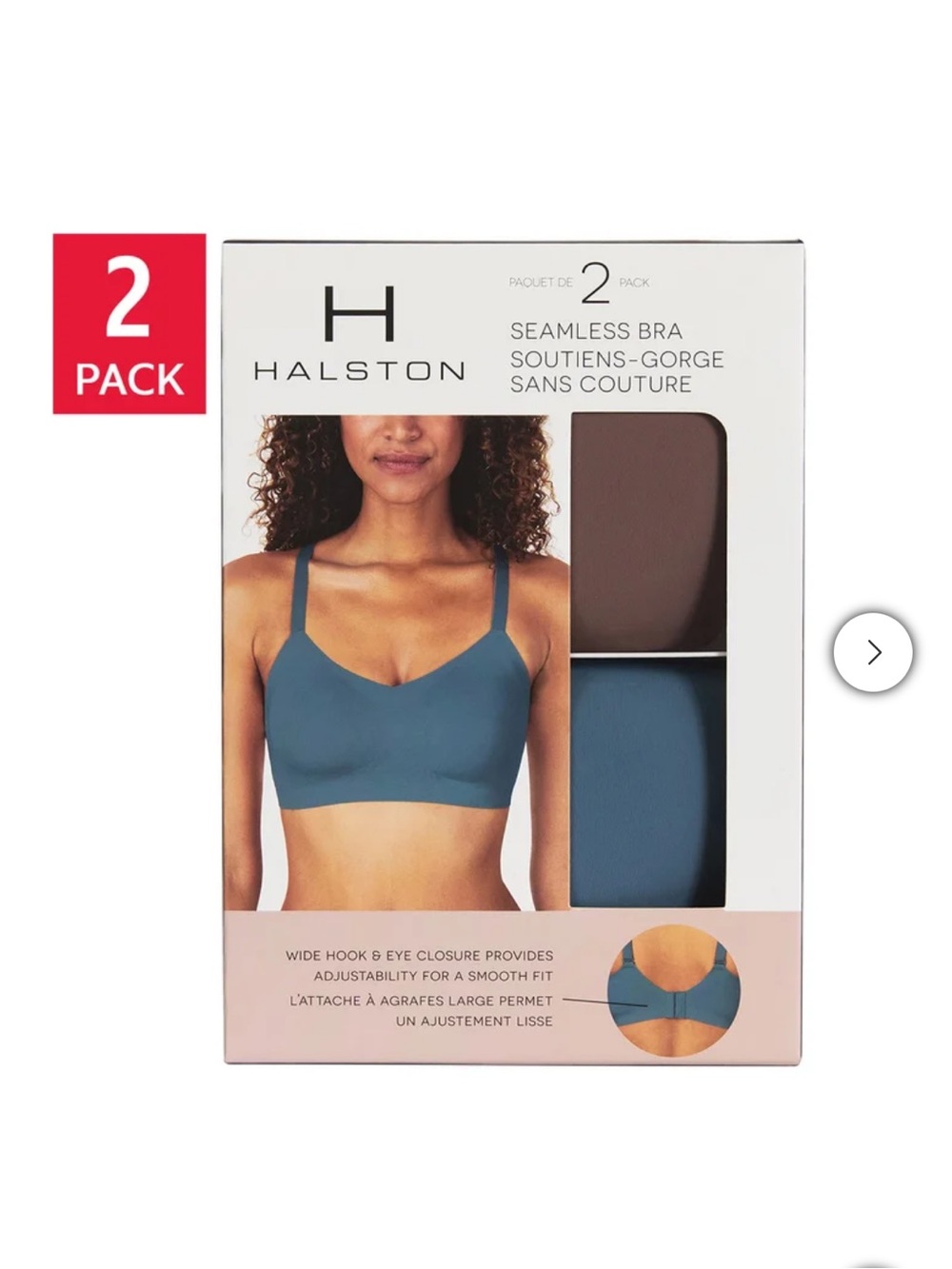 Halston Heritage Women's Seamless Bra, 2-pack